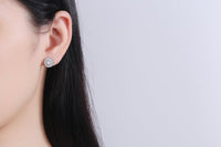 925 sterling Silver Plated New Style Diamond Cut Earrings