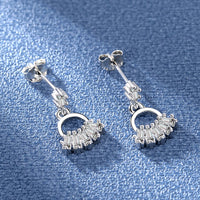 Diamond Cut 925 Sliver Plated Tremella Sweet And Fashionable Earrings