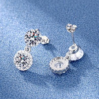 New Style Slightly inlaid super glitter Classic Diamond Cut Moissanite Stone Earrings