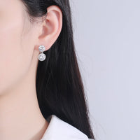 New Style Slightly inlaid super glitter Classic Diamond Cut Moissanite Stone Earrings