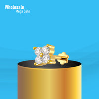 Diamond Cut Four Stone Nose Pin