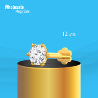 Diamond Cut One Stone Nose Pin -12cn