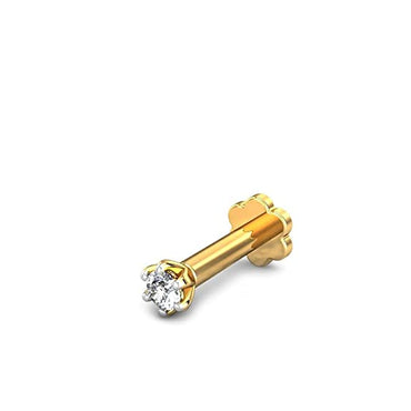 Diamond Cut One Stone Nose Pin -12cn