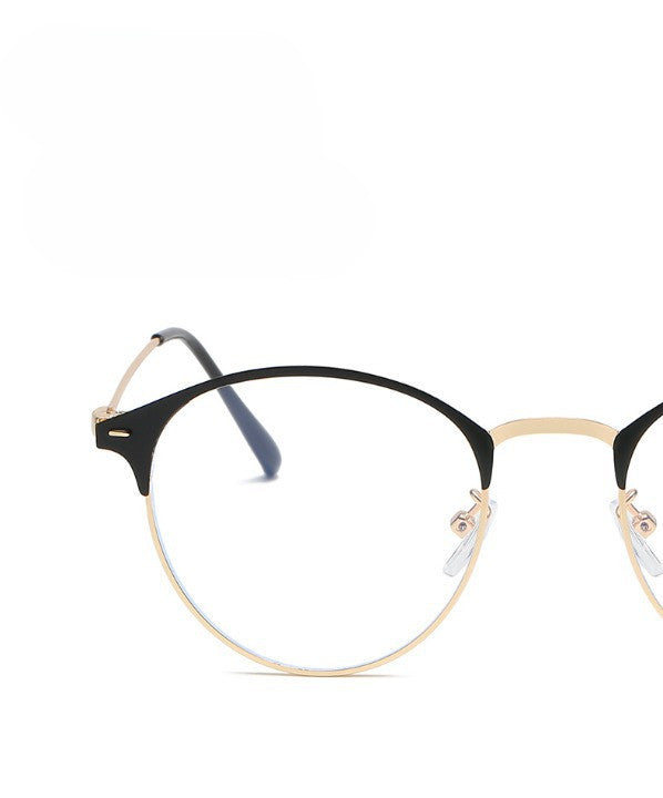 Flat Glossy Female Tide Metal Flat Glasses