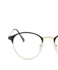 Flat Glossy Female Tide Metal Flat Glasses