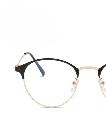 Flat Glossy Female Tide Metal Flat Glasses