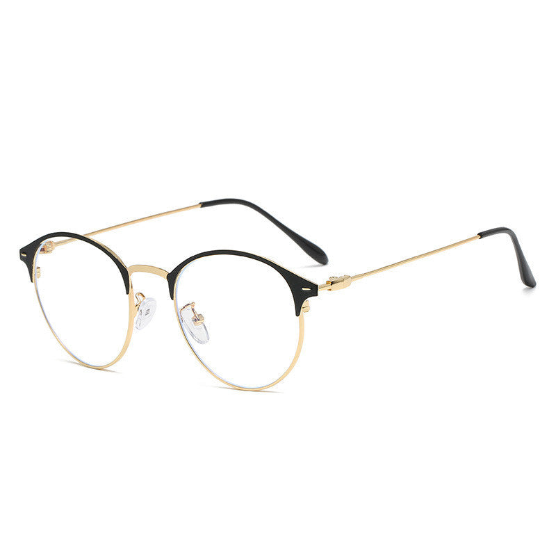 Flat Glossy Female Tide Metal Flat Glasses
