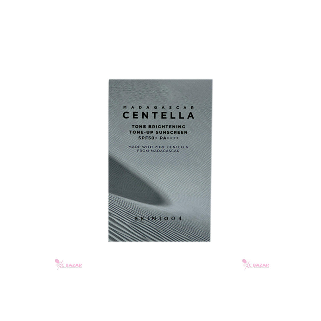 SKIN1004 Madagascar Centella Tone Brightening Tone-Up Sunscreen SPF 50+ PA++++ (1.5 ml) – Instant Glow, Tone-Up Effect, Korean Sunscreen in Bangladesh