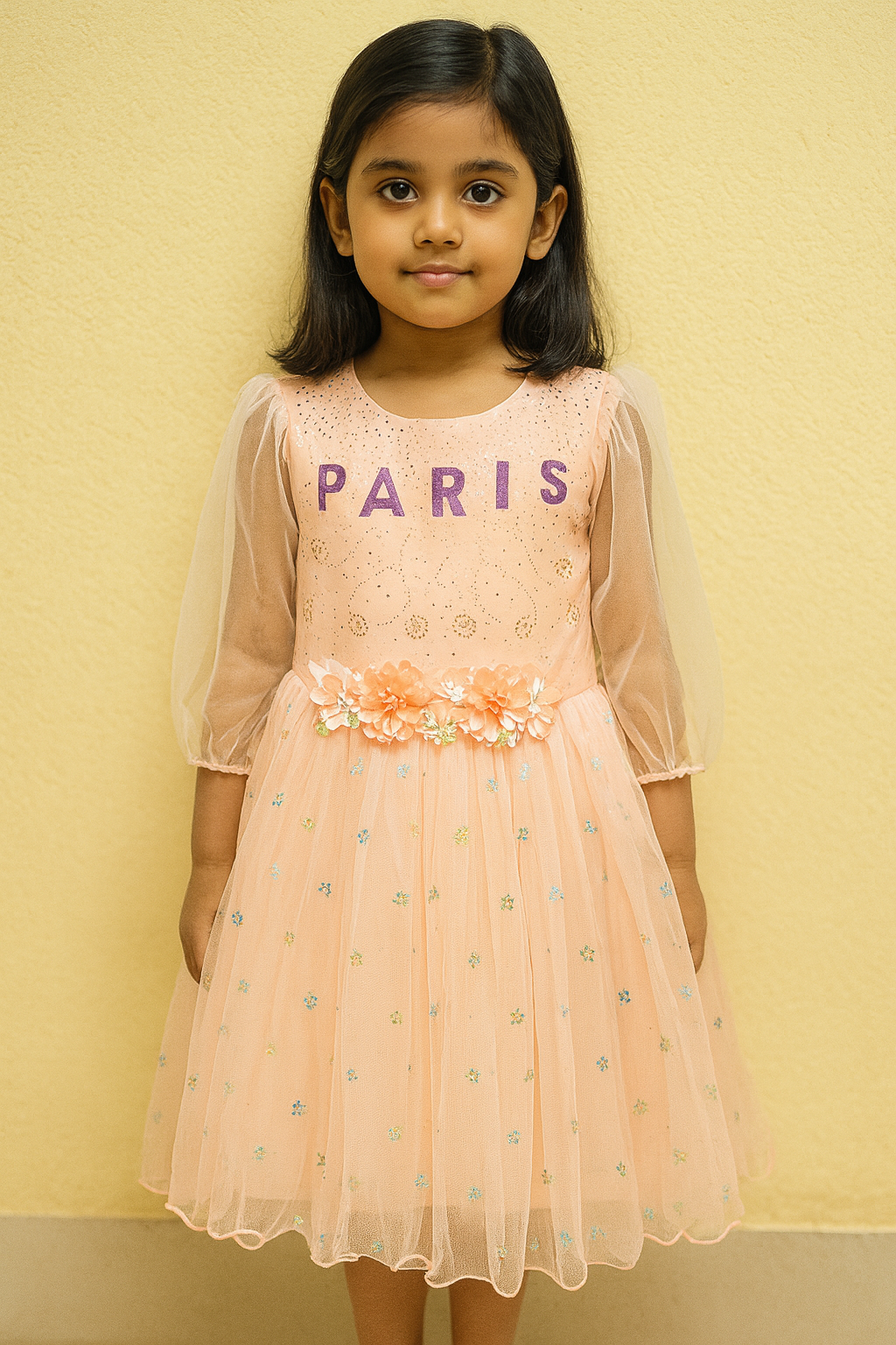 পীচ প্রিন্সেস কিডস ফ্রক