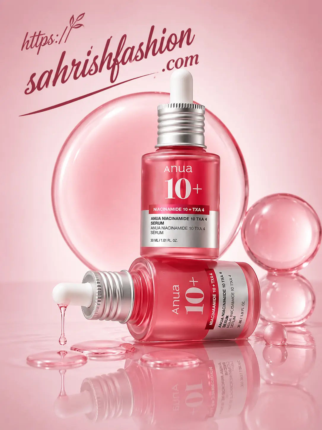 Texture of Anua Niacinamide 10 + TXA 4 Serum showing lightweight hydrating formula