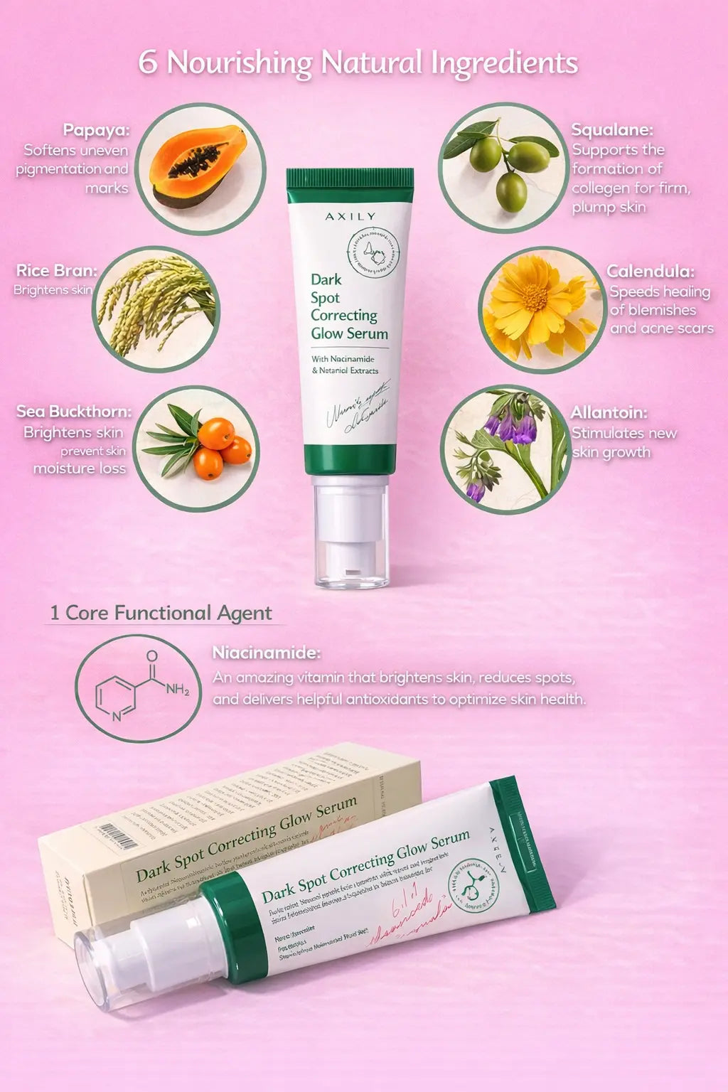 AXIS-Y Dark Spot Correcting Glow Serum 50ml – Korean Dark Spot Serum for Brightening Skin