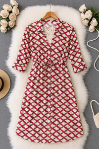 Ethnic Charm Cotton Kurti flat lay product view
