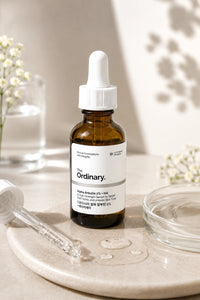Lightweight texture of The Ordinary Alpha Arbutin 2% + HA showing a fast-absorbing, non-sticky formula